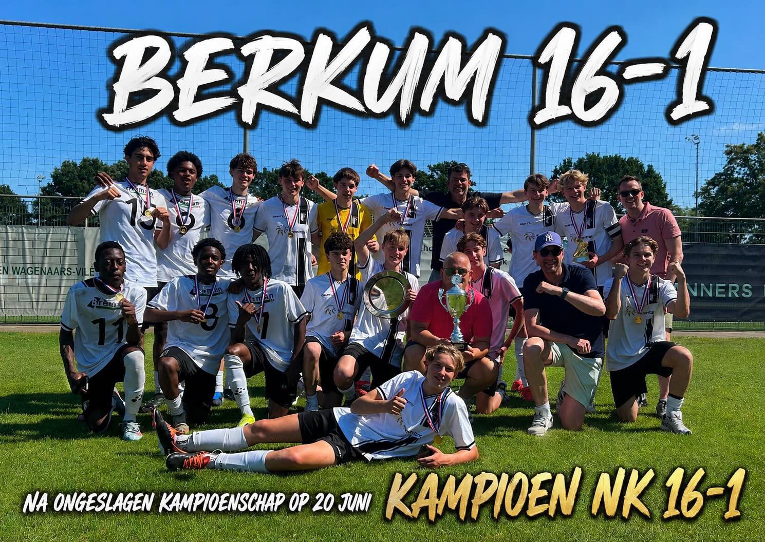 Berkum JO16-1 kroont zich tot Nederlands Kampioen
