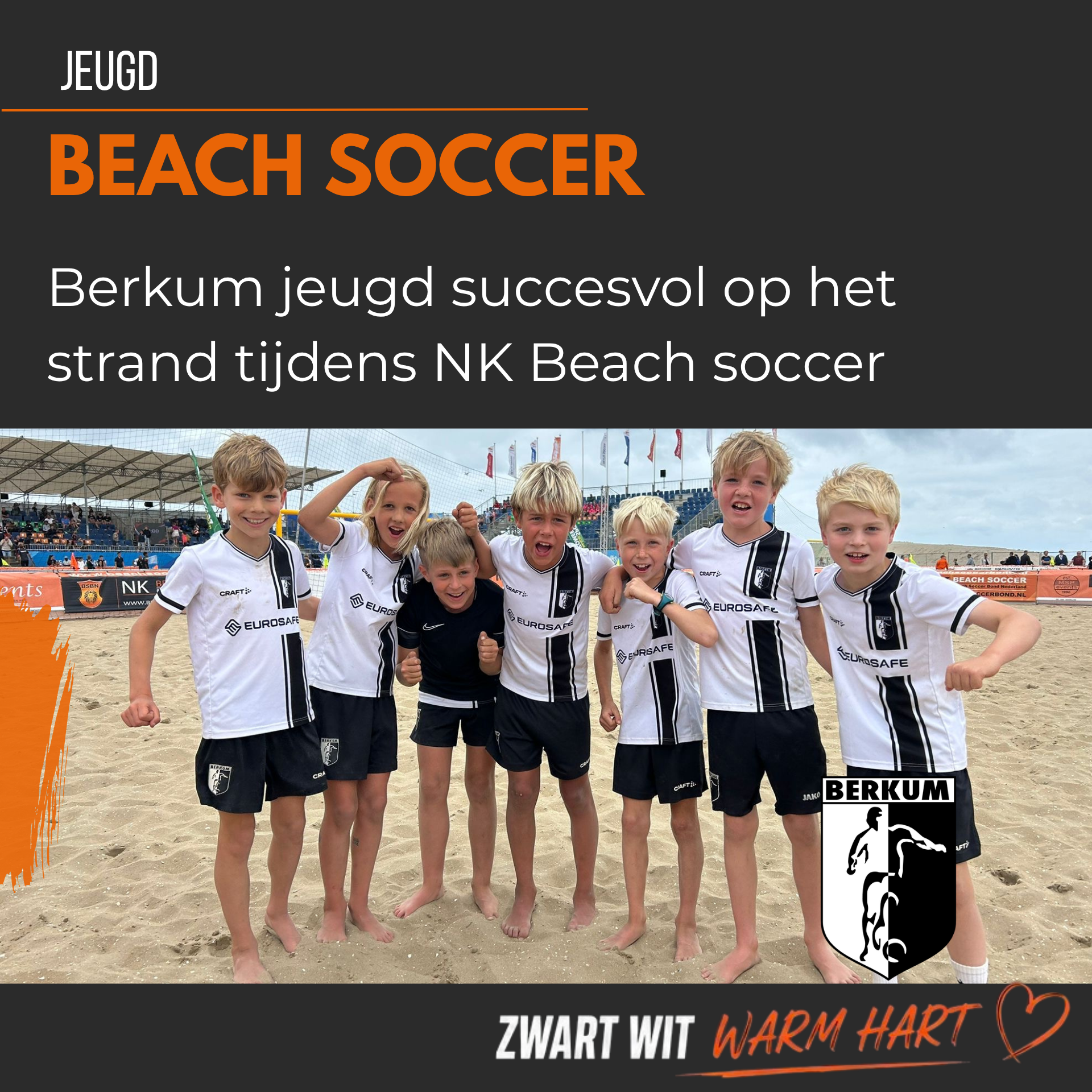 Berkum jeugd schittert op NK Beach Soccer