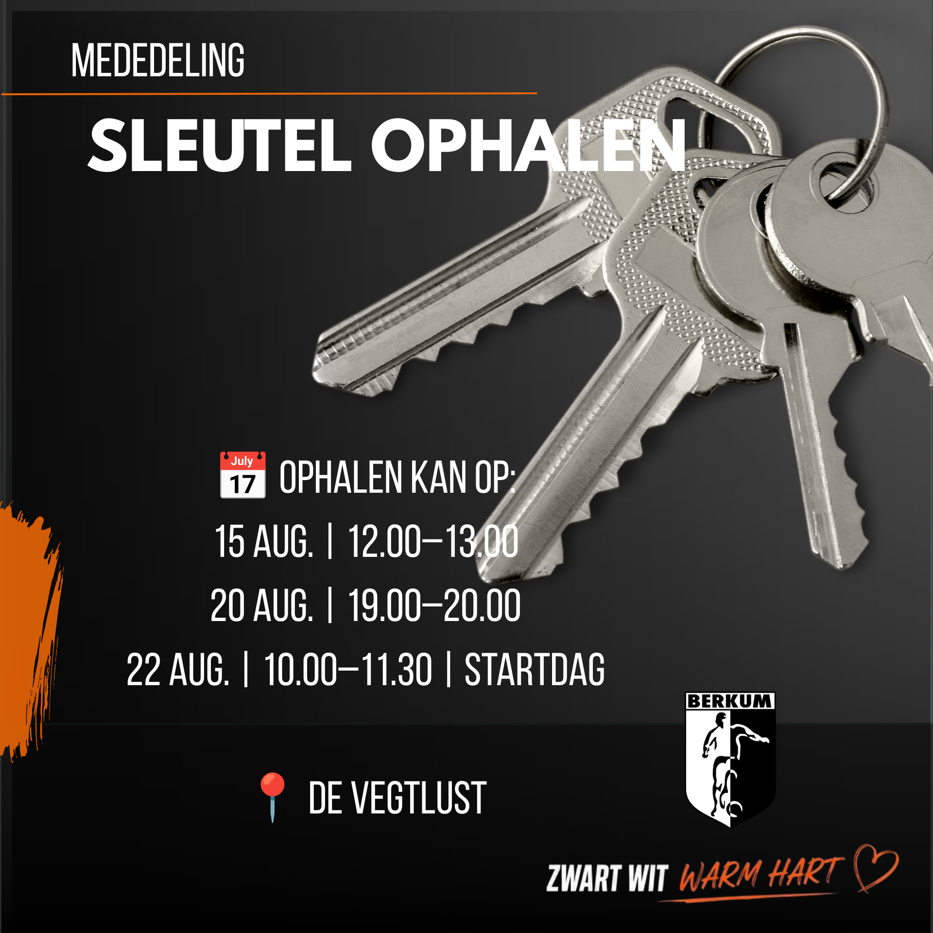 Ophalen sleutels