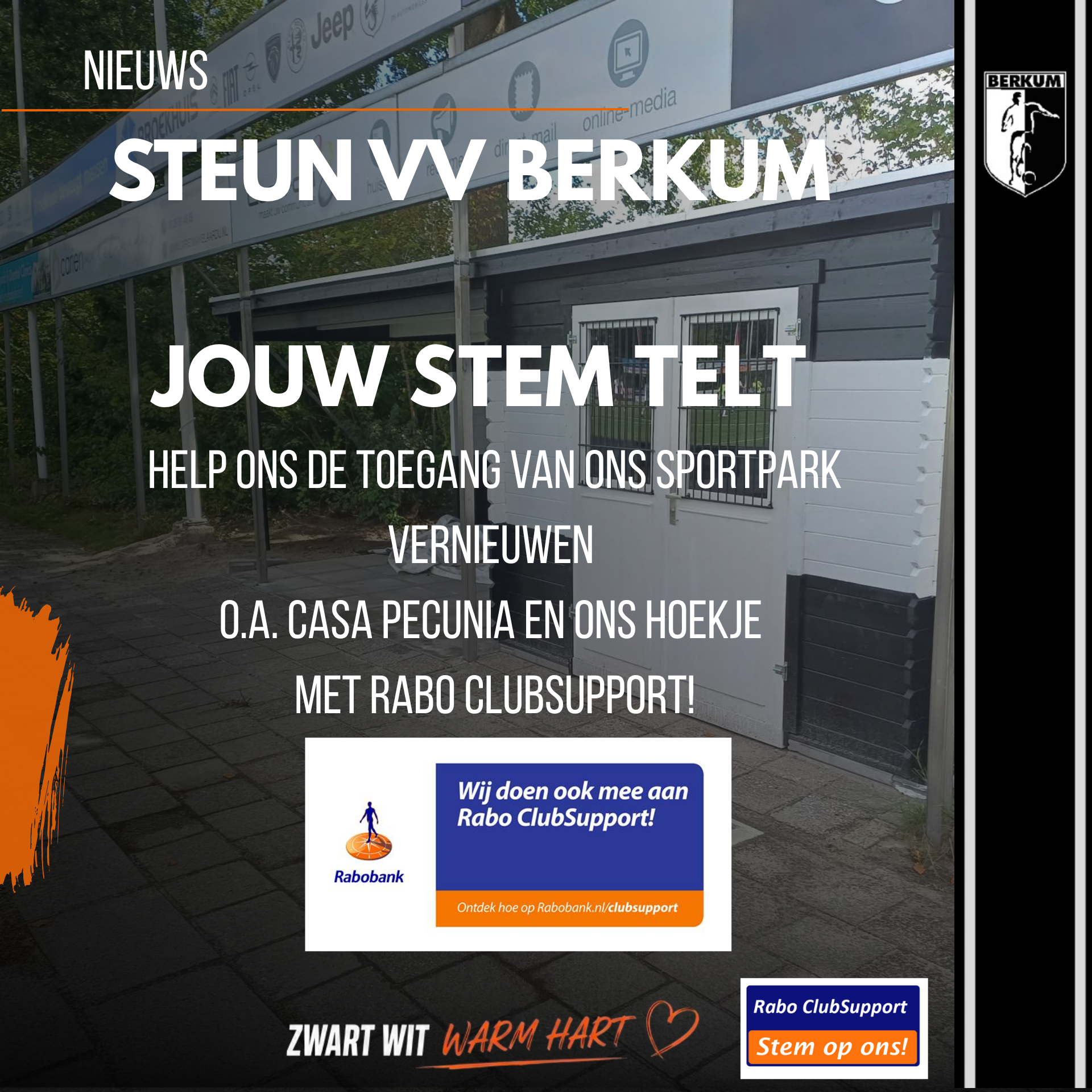 Samen voor Ons Hoekje: stem op VV Berkum tijdens Rabo ClubSupport 2026