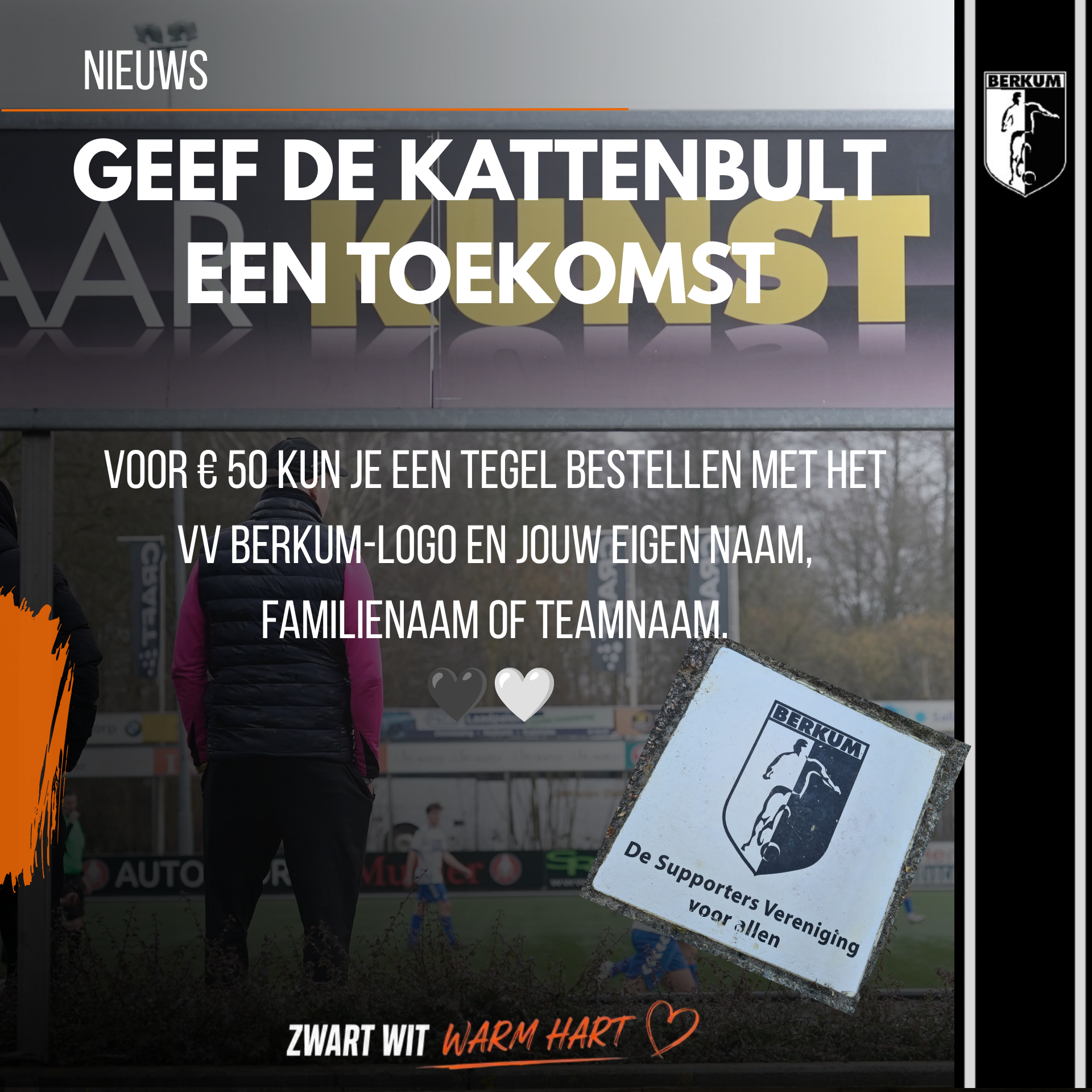 Geef De Kattenbult een toekomst: bouw mee aan een nieuwe staantribune!