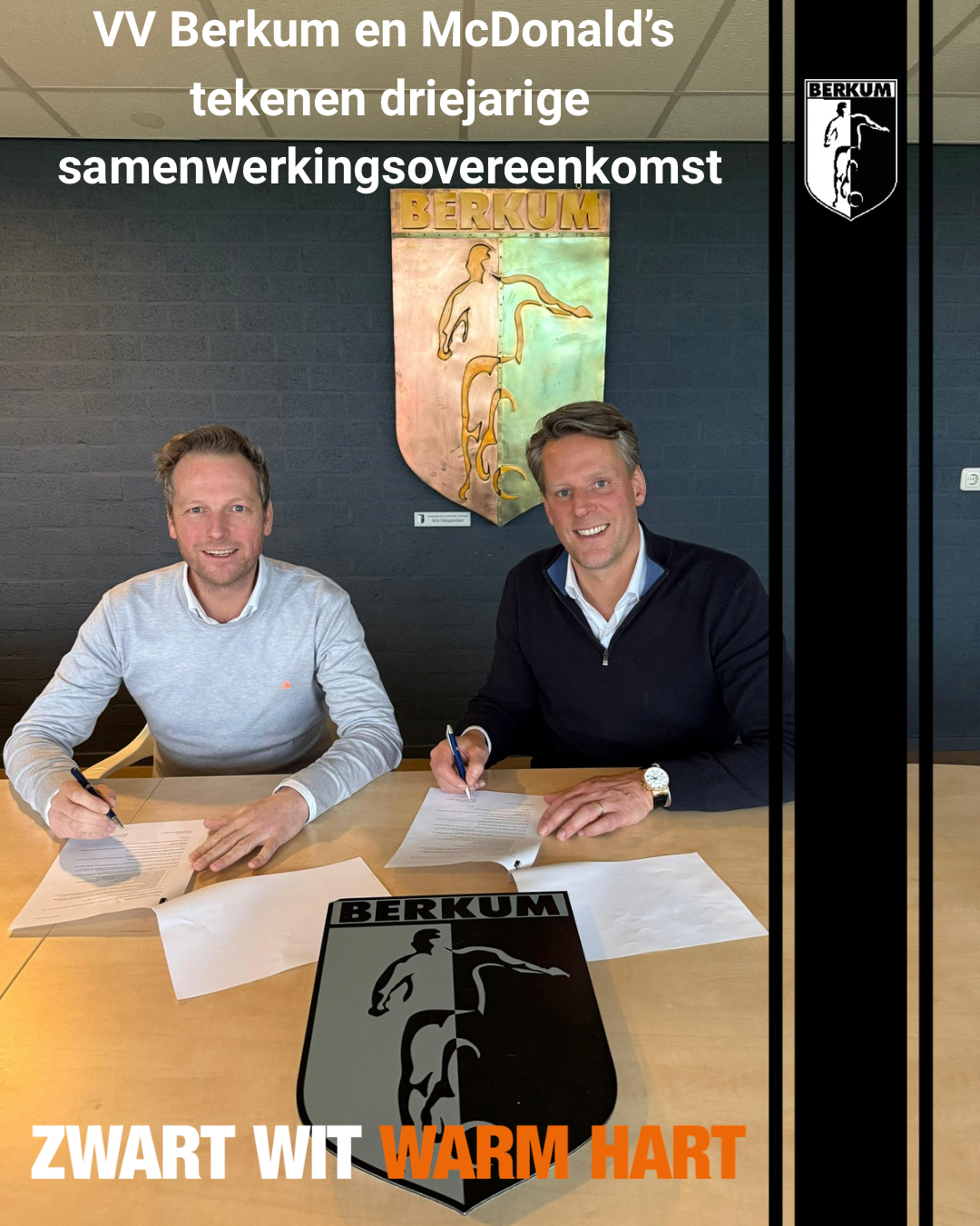 Betrokken vrijwilliger wordt topsponsor: McDonald’s verbindt zich voor drie jaar aan VV Berkum