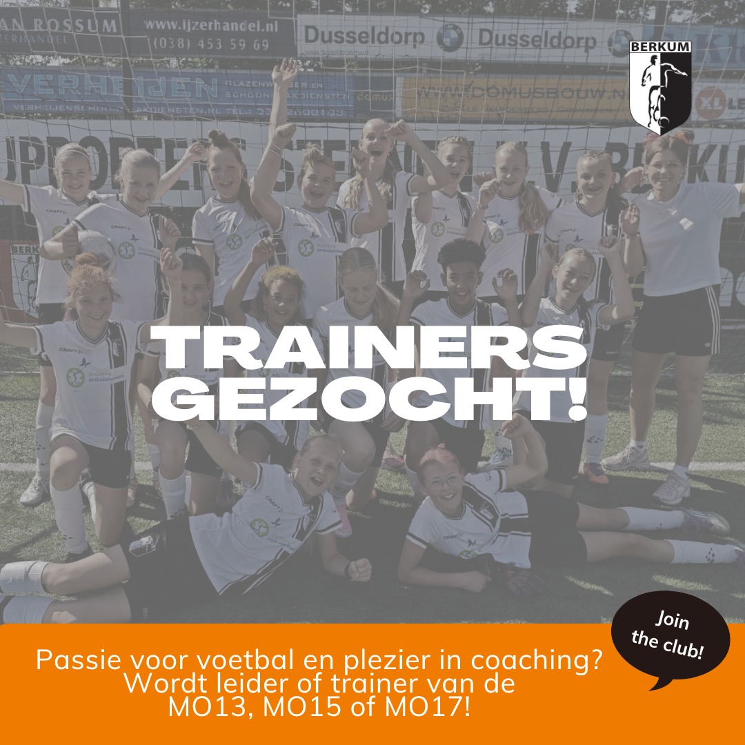 Trainers gezocht voor MO13, MO15 & MO17!