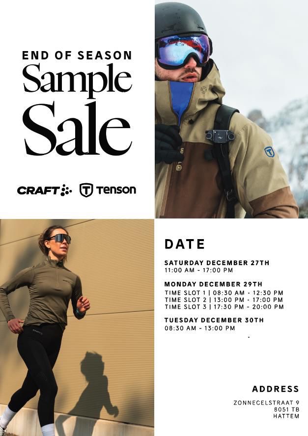 Craft & Tenson Sample Sale